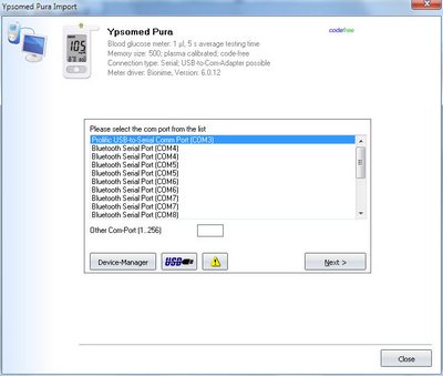 Import your readings from Ypsomed mylife Pura into your log-book