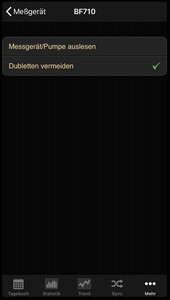 Datenbernahme von der Beurer BF 710 ins Diabetes-Tagebuch der iOS App