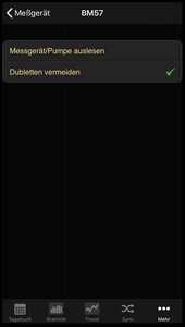 Datenbernahme vom Beurer BM 57 ins Diabetes-Tagebuch der iOS App