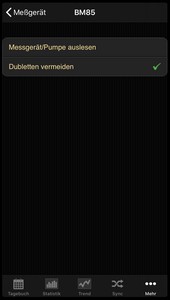 Datenbernahme vom Beurer BM 85 ins Diabetes-Tagebuch der iOS App