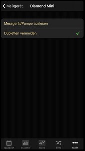 Datenbernahme vom Fora Diamond Mini ins Diabetes-Tagebuch der iOS App