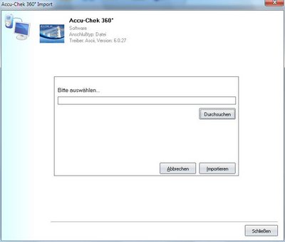 Datenbernahme von Accu-Chek 360 ins Diabetes-Tagebuch